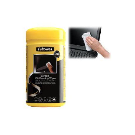 (9970330) FELLOWES DISPENSADOR 100 TOALLITAS PREHUMEDECIDAS LIMPIADORAS DE PANTALLA