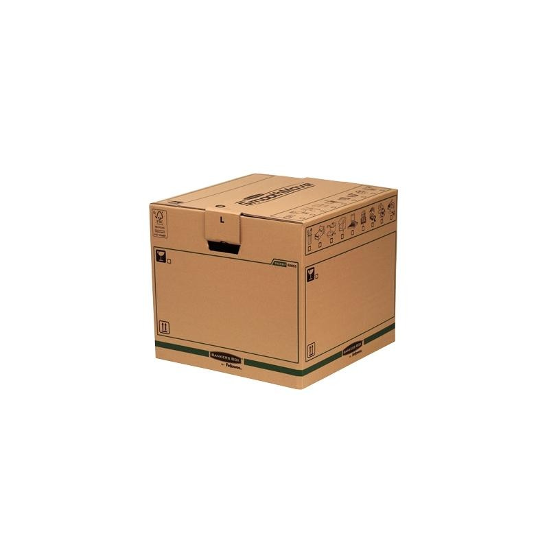 (6205301) FELLOWES CAJA DE TRANSPORTE REUTILIZABLE GRANDE CON MONTAJE AUTOMÁTICO (SE VENDE POR UNIDAD)