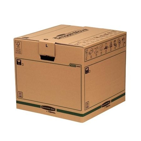 (6205301) FELLOWES CAJA DE TRANSPORTE REUTILIZABLE GRANDE CON MONTAJE AUTOMÁTICO (SE VENDE POR UNIDAD)