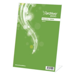 (10905 CS TP) ARCHIVO 2000 EXPOSITOR SOBREMESA EN FORMA DE L DIN A5 VERTICAL 65X150X215 MM CRISTAL TRANSPARENTE