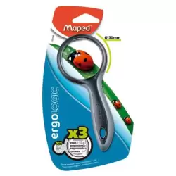 (039100) MAPED LUPA REDONDA JUNIOR ERGOLOGIC DIÁMETRO 50 MM AUMENTO X3