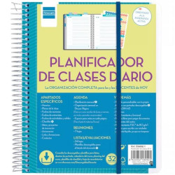 (5340600) FINOCAM CUADERNO PLANIFICADOR DE CLASES DIARIO 1/4 1DP ESPIRAL T/POLIPROPILENO ESPAÑOL