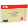 (10976) APLI BLOC NOTAS ADHESIVAS CLASSIC REPOSICIONABLES 100H 125X75 AMARILLO PACK 12 UD