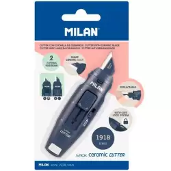 (BWM10348B) MILAN CUTTER HOJA CERÁMICA STICK SERIE 1918 BLÍSTER AZUL MARINO