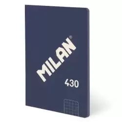 (57263G48B) MILAN LIBRETA ENCOLADA A6 48H 95GR CUADRICULADA 5X5 COLECCIÓN 430 SINCE 1918 AZUL