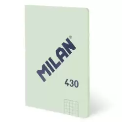 (57263G48GR) MILAN LIBRETA ENCOLADA A6 48H 95GR CUADRICULADA 5X5 COLECCIÓN 430 SINCE 1918 VERDE
