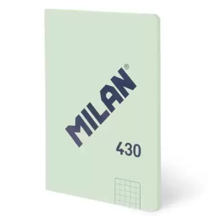 (57263G48GR) MILAN LIBRETA ENCOLADA A6 48H 95GR CUADRICULADA 5X5 COLECCIÓN 430 SINCE 1918 VERDE