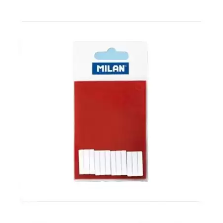 (LPM10059) MILAN GOMAS DE RECAMBIO ABRASIVAS PARA BORRADOR ELECTRICO MOD. 30767 BLANCO BLISTER DE 12 GOMAS