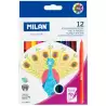 (06F12) MILAN ROTULADORES PUNTA FINA 2MM COLORES SURTIDOS ESTUCHE 12 UD