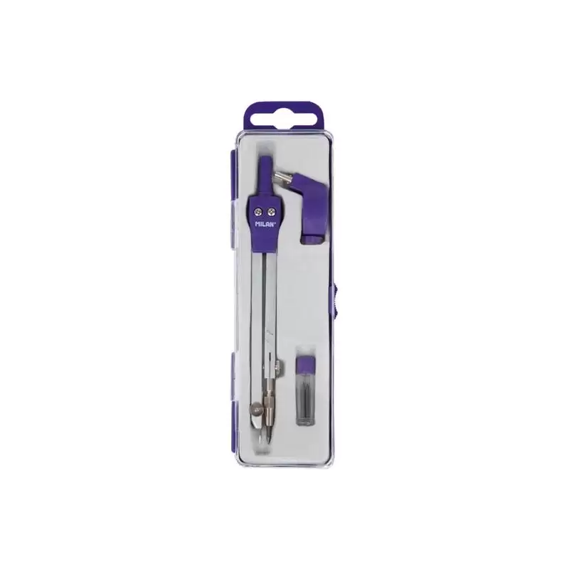 (11101B) MILAN COMPÁS UNIVERSAL CON PATA ARTICULADA + ADAPTADOR + 2 MINAS SERIE ACID AZUL
