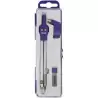 (11101B) MILAN COMPÁS UNIVERSAL CON PATA ARTICULADA + ADAPTADOR + 2 MINAS SERIE ACID AZUL