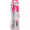 (11101P) MILAN COMPÁS UNIVERSAL CON PATA ARTICULADA + ADAPTADOR + 2 MINAS SERIE ACID ROSA