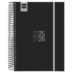(633126026) FINOCAM AGENDA PARA ESTUDIANTES ESPIRAL E10 - 155X212MM 1DP NEGRO 2025-2026