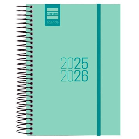 (633360126) FINOCAM AGENDA PARA ESTUDIANTES ESPIRAL E8 - 120X171MM 1DP TURQUESA 2025-2026