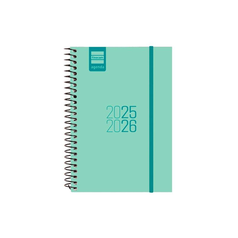 (633480126) FINOCAM AGENDA PARA ESTUDIANTES ESPIRAL E8 - 120X171MM SVH TURQUESA 2025-2026