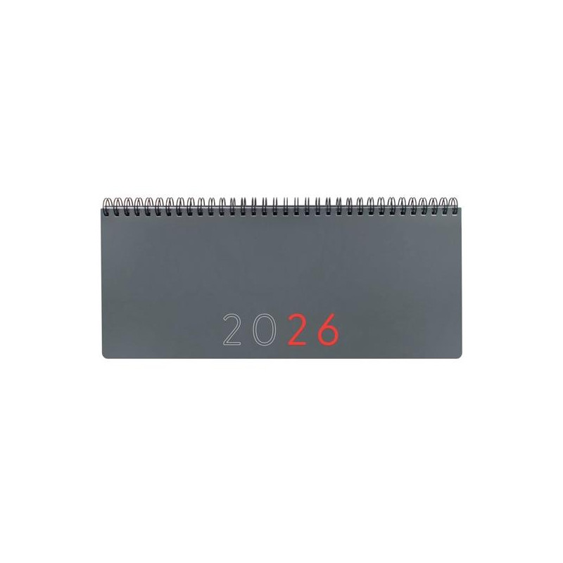 (625545026) FINOCAM PLANIFICADOR AGENDA + NOTAS 290X116MM SEMANA VISTA GRIS 2026 INTERNACIONAL