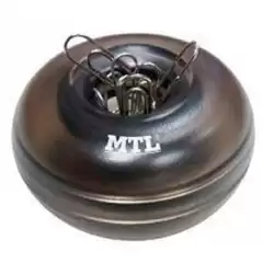 (79293) MTL PORTACLIPS IMANTADO REDONDO NEGRO TRASNLÚCIDO