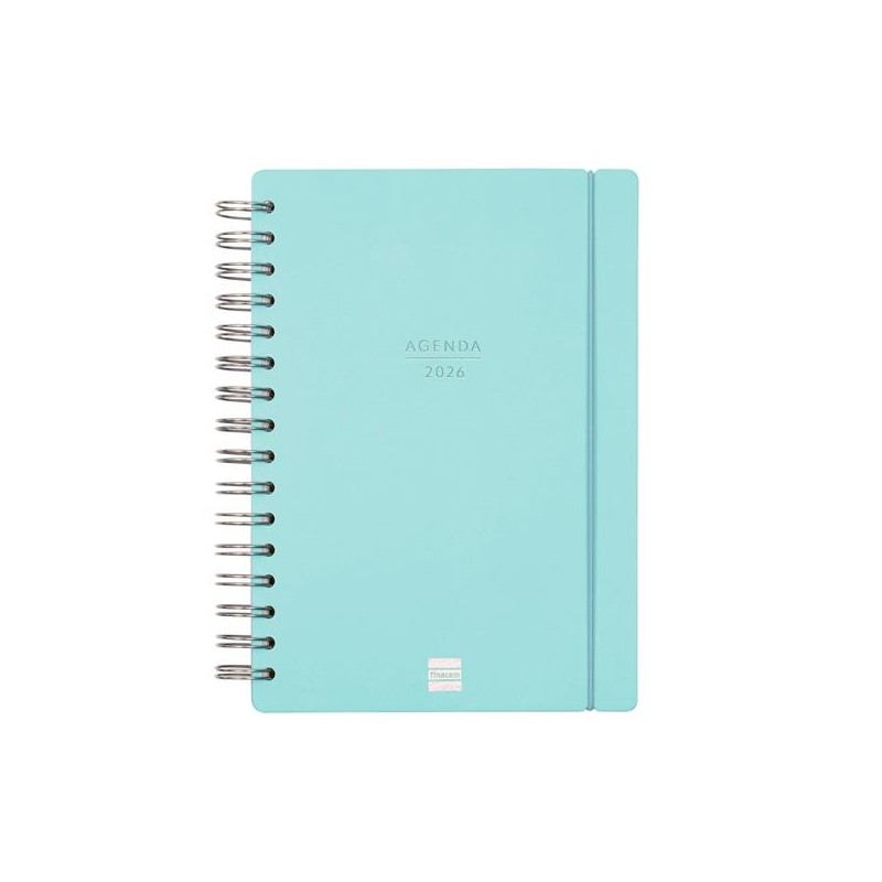 (627400426) FINOCAM AGENDA HAIKU ESPIRAL 16 MESES E10 SVH CIERRE C/GOMA TAPA DURA AZUL 2025-2026