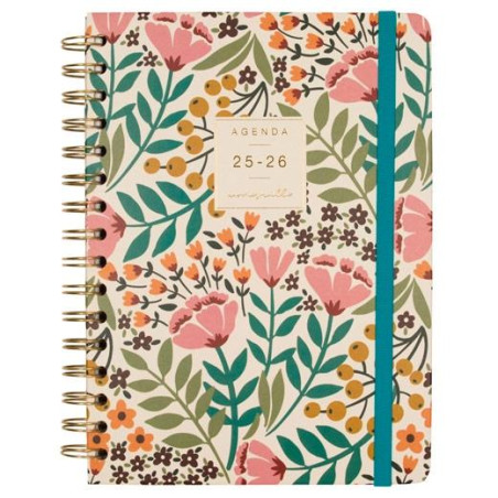 (646010226) FINOCAM AGENDA MONIQUILLA ESPIRAL DOBLE E10 - 155X212MM SVH TAPA DURA JARDÍN 2025-2026