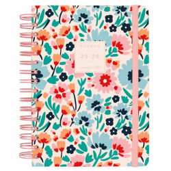 (646020326) FINOCAM AGENDA MONIQUILLA ESPIRAL DOBLE E10 - 155X212MM 1DP TAPA DURA DALIA 2025-2026