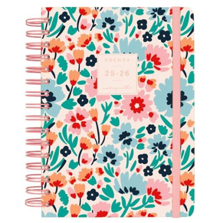 (646020326) FINOCAM AGENDA MONIQUILLA ESPIRAL DOBLE E10 - 155X212MM 1DP TAPA DURA DALIA 2025-2026