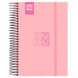 (633360226) FINOCAM AGENDA PARA ESTUDIANTES ESPIRAL E8 - 120X171MM 1DP ROSA 2025-2026