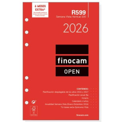 (711500026) FINOCAM RECAMBIO ANUAL AGENDA DE ANILLAS OPEN R599 500-117X181MM SVV 2026