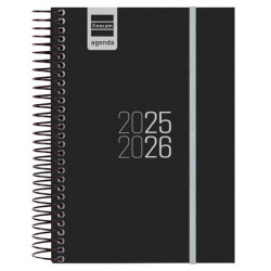 (633366026) FINOCAM AGENDA PARA ESTUDIANTES ESPIRAL E8 - 120X171MM 1DP NEGRO 2025-2026