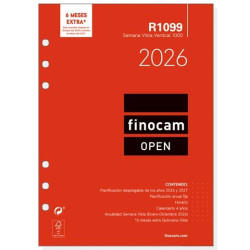 (711520026) FINOCAM RECAMBIO ANUAL AGENDA DE ANILLAS OPEN R1099 1000-155X215MM SVV 2026