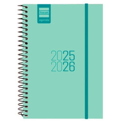 (633480126) FINOCAM AGENDA PARA ESTUDIANTES ESPIRAL E8 - 120X171MM SVH TURQUESA 2025-2026