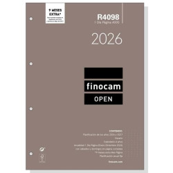 (711650026) FINOCAM RECAMBIO ANUAL AGENDA DE ANILLAS OPEN R4098 4000-210X297MM 1DP 2026