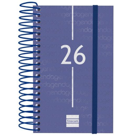 (741081026) FINOCAM AGENDA ESPIRAL YEAR E3-79X127MM 1DP TAPA PP AZUL 2026