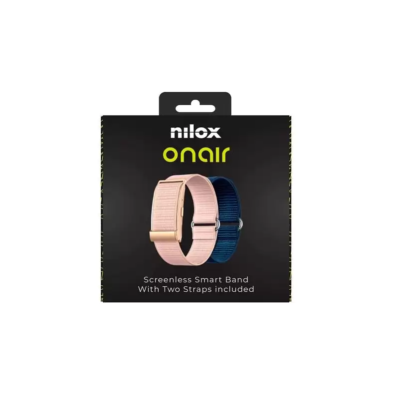 (NXSWONAIRPK) NILOX PULSERA INTELIGENTE SIN PANTALLA BLUETOOTH INCLUYE DOS PULSERAS ROSA Y AZUL