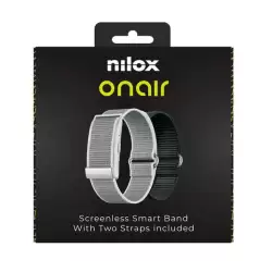 (NXSWONAIRSL) NILOX PULSERA INTELIGENTE SIN PANTALLA BLUETOOTH INCLUYE DOS PULSERAS PLATA Y NEGRO