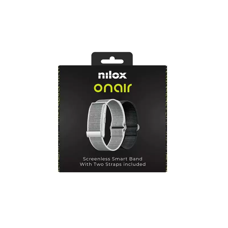 (NXSWONAIRSL) NILOX PULSERA INTELIGENTE SIN PANTALLA BLUETOOTH INCLUYE DOS PULSERAS PLATA Y NEGRO
