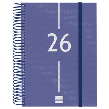 (741101026) FINOCAM AGENDA ESPIRAL YEAR E10-155X212MM 1DP TAPA PP AZUL 2026