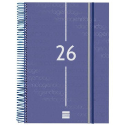 (741111026) FINOCAM AGENDA ESPIRAL YEAR E40-210X297MM 1DP TAPA PP AZUL 2026