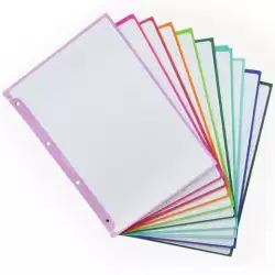 (11011) OFFICE BOX RECAMBIO PAPEL CARPETA & BLOCK A4+ COLORLINE 100H 5X5 90GR 10 BANDAS COLOR