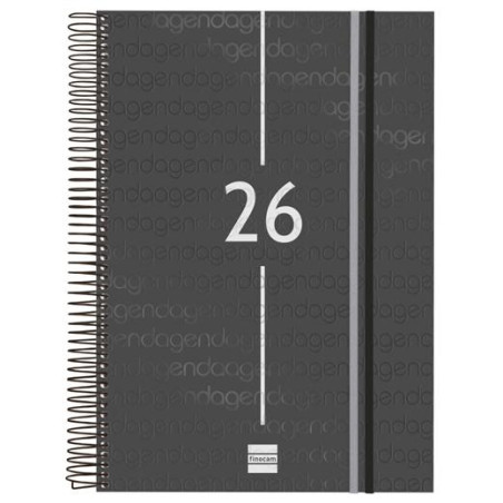 (741116026) FINOCAM AGENDA ESPIRAL YEAR E40-210X297MM 1DP TAPA PP NEGRO 2026