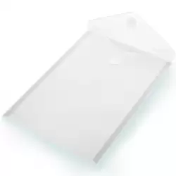 (90061) OFFICE BOX CARPETA SOBRE CIERRE C/VELCRO CLASSIC A4+ VERTICAL PLÁSTICO CRISTAL TRANSLÚCIDO