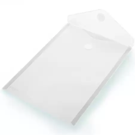 (90061) OFFICE BOX CARPETA SOBRE CIERRE C/VELCRO CLASSIC A4+ VERTICAL PLÁSTICO CRISTAL TRANSLÚCIDO