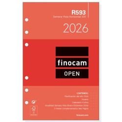 (711580026) FINOCAM RECAMBIO ANUAL AGENDA DE ANILLAS OPEN R593 500-117X181MM SVH 2026