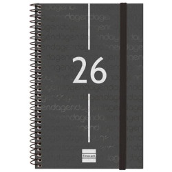 (741446026) FINOCAM AGENDA ESPIRAL YEAR E5-117X181MM SVH TAPA PP NEGRO 2026