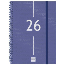 (741451026) FINOCAM AGENDA ESPIRAL YEAR E10-155X212MM SVH TAPA PP AZUL 2026