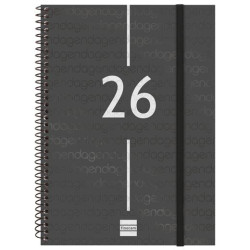 (741456026) FINOCAM AGENDA ESPIRAL YEAR E10-155X212MM SVH TAPA PP NEGRO 2026