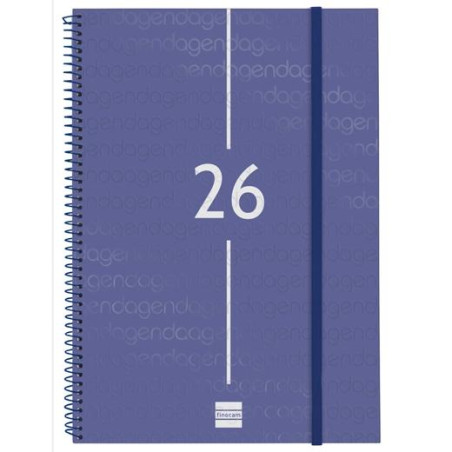 (741461026) FINOCAM AGENDA ESPIRAL YEAR E40-210X297MM SVH TAPA PP AZUL 2026