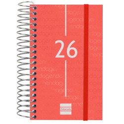 (741083026) FINOCAM AGENDA ESPIRAL YEAR E3-79X127MM 1DP TAPA PP ROJO 2026
