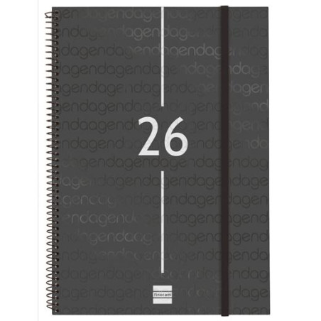 (741466026) FINOCAM AGENDA ESPIRAL YEAR E40-210X297MM SVH TAPA PP NEGRO 2026