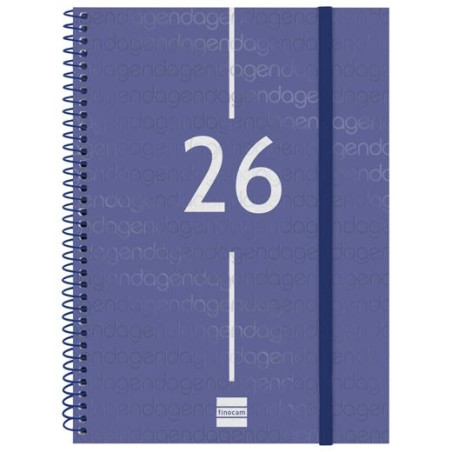 (742031026) FINOCAM AGENDA ESPIRAL YEAR E10-155X212MM SVV TAPA PP AZUL 2026