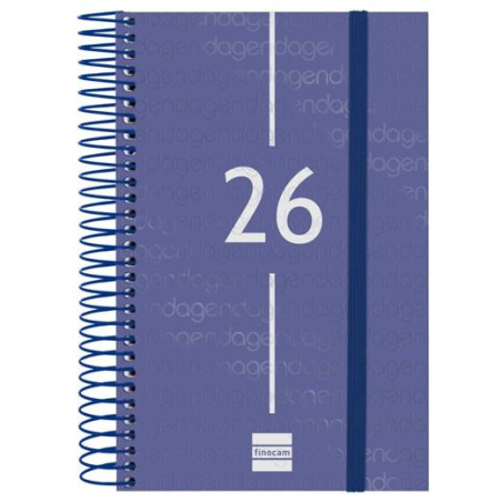 (741091026) FINOCAM AGENDA ESPIRAL YEAR E5-117X181MM 1DP TAPA PP AZUL 2026